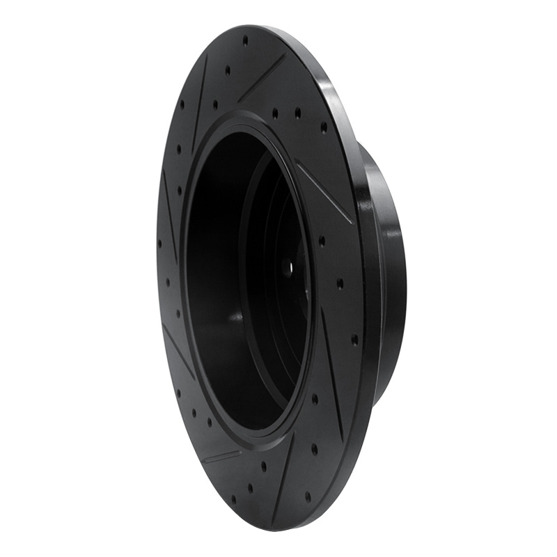 Land Rover Range Rover Brake Rotor (1) - Rear Right - R1 Concepts - Drilled & Slotted - Black - `03-`05